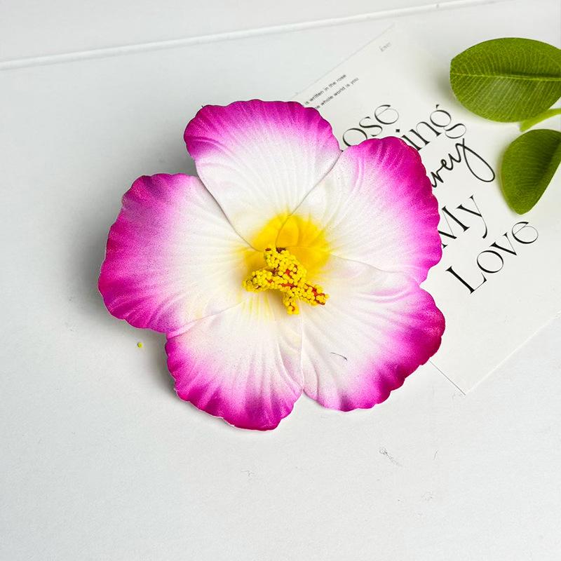 Seaside Vacation Style Dyed Colorful Fusang Flower Hair Clip Female Atmosphere Travel Photography Props Accessories
