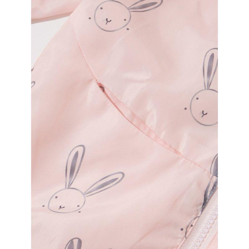 2024 New Autumn Girls' Jacket, New Autumn European and American Children's Clothing Jacket, Casual Children's Cartoon Hooded Windbreaker