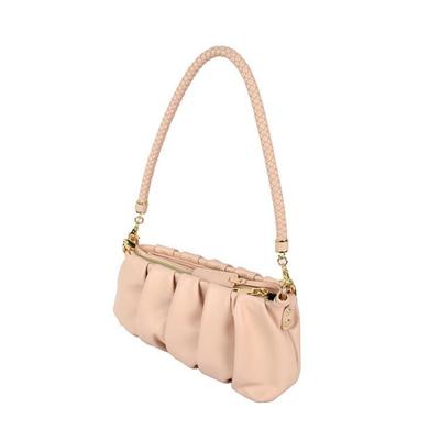 Trendy and Versatile Temperament Underarm Bag Guangzhou Pleated Bag On Behalf of Genuine Leather Handheld Women's Bag