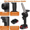 1200W 6 Inch Mini Electric Pruning Saw Rechargeable Electric Chain Saw With 2pcs Battery Woodworking Garden Logging Cutter