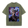 Hot Anime JoJos Bizarre Adventure Abbacchio Leone Clothing Men Women Tshirts Washed Cotton Tee Retro Tshirt Harajuku T Shirt