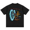 High Street Hiphop Cartoon Print Shortsleeved Tshirt Heavyweight And Loosefitting Tee