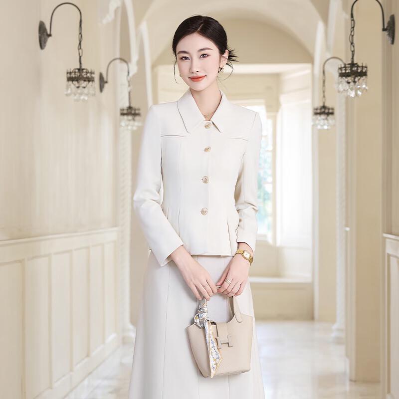 Tluo Man Women's Elegant Two-Piece Suit Skirt Set