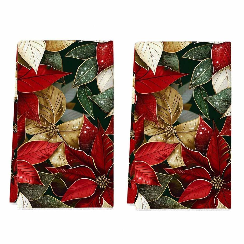 1pc/2pc/4pc/pack Christmas Scrub Sponge Creative Kitchen Dish Cloth Festive Cleaning Decor for Home & Table Kitchen Dish Towel Xmas Cleaning Supplies
