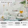 Jingdezhen European Style Ceramic Dinnerware Set, 28-Piece