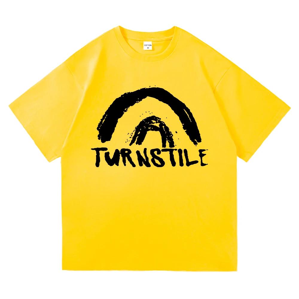 Turnstile Double Rainbow Tshirt 2025 Album Never Enough UnisexUnisex Clothing Harajuku High Quality Clothes Vintage Cotton Tshirts