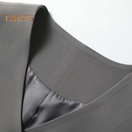 Women Vest Sleeveless Single-breasted Western Style Slim Fit Cardigan Suit Coat Pure Color V Neck Formal Business Style Lady Waistcoat