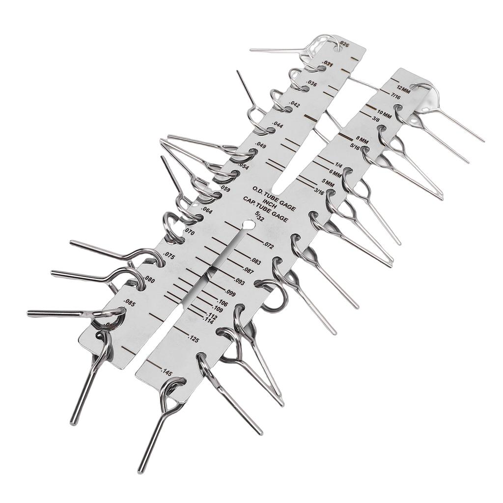 Capillary Tube Gage Stainless Steel Metric Imperial Double Marked for Copper Tube Hydraulic Systems Pneumatic