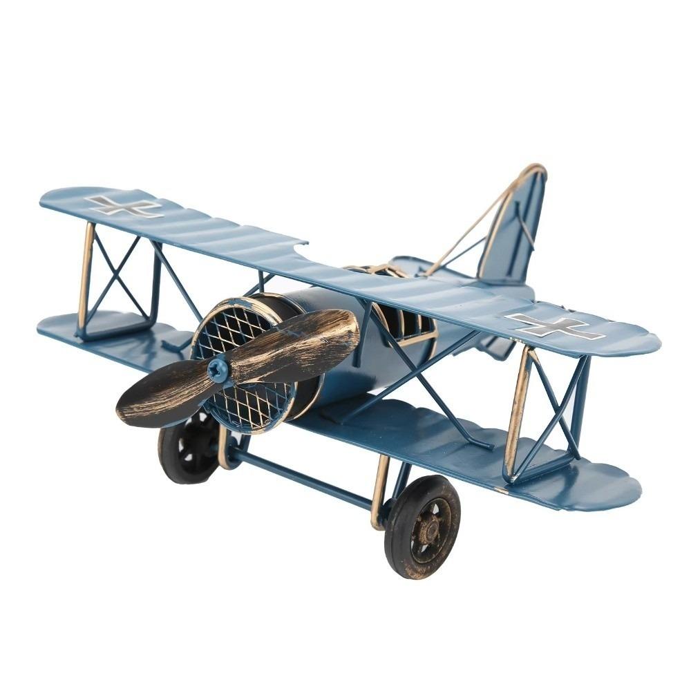 Wrought Iron Retro Metal Airplane Vintage Iron Aircraft Model Desktop Decor