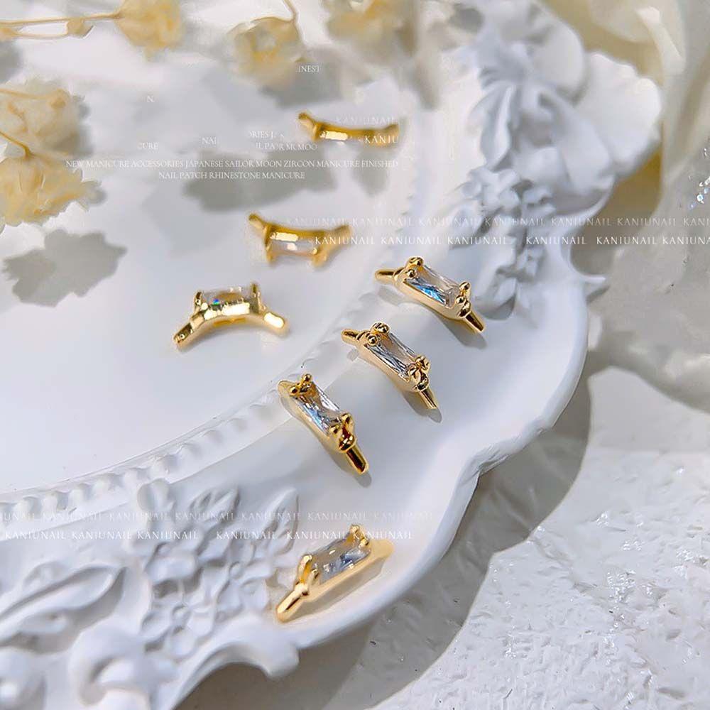 

Accessoires Silver/Gold Ring Nail Charms Nail Rhinestone Nail Art Decorations Zircon Jewelry 11