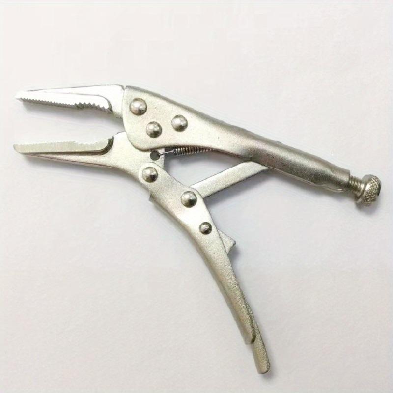 1 pieza de pinzas de presión de punta larga de 5 pulgadas, mini pinzas de presión para herramientas de mano de bricolaje.