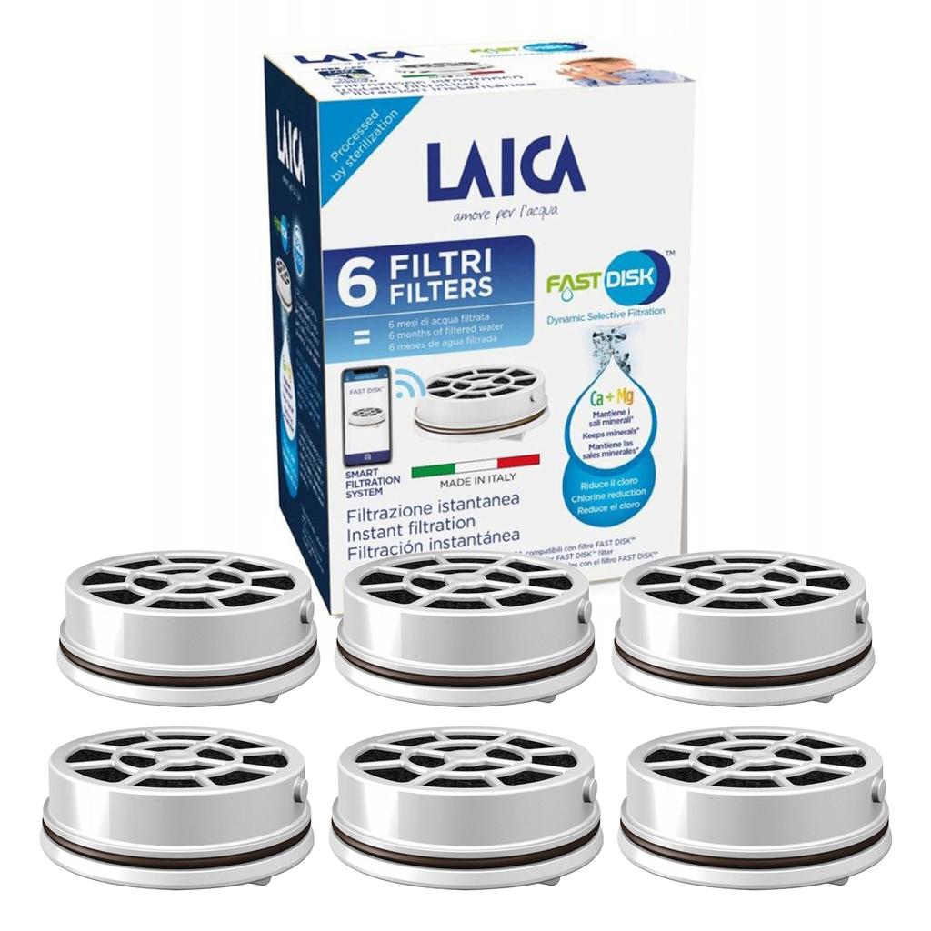 LAICA FAST DISK 6 Stück Wasserfiltereinsätze für LAICA Filterflaschen
