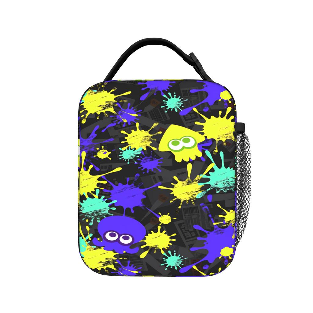 Splatoons Shoot Lunch Bag Portable Lunch Box Child School Print Cooler Bag Fun Oxford Thermal Tote Handbags