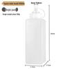 1000ml Plastic Square Squeeze Sauce Bottle