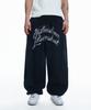 EASY NO EASY Lettering Balloon Sweatpants - Black