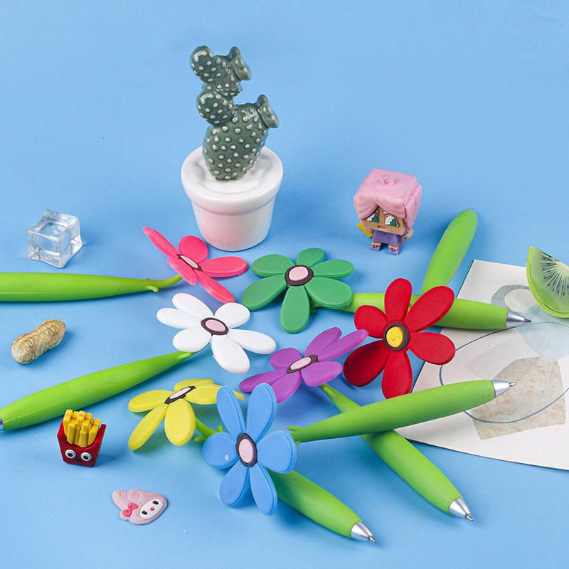 1 Piece Potted Plants Sunflower Ballpoint Pen Cute Kawaii Stationery Office School Supplies Creative Gift Funny