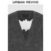 UR2025 Women's Elegant Faux Two-Piece Spliced Lace Knitted Cardigan