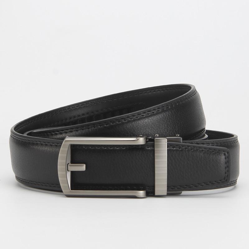 

Двухслойный ремень из коровьей кожи с реверсивной пряжкой, ремень с автоматической пряжкой для мужского европейского и американского ремня 110-130CM