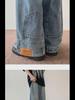 Inverted Design Hip-Hop Street Jeans for Men - Loose, Straight Fit