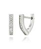 Geigerjewelry Cubic Triangle One-Touch Earrings Gisvee111 (Silver 925 Pin)