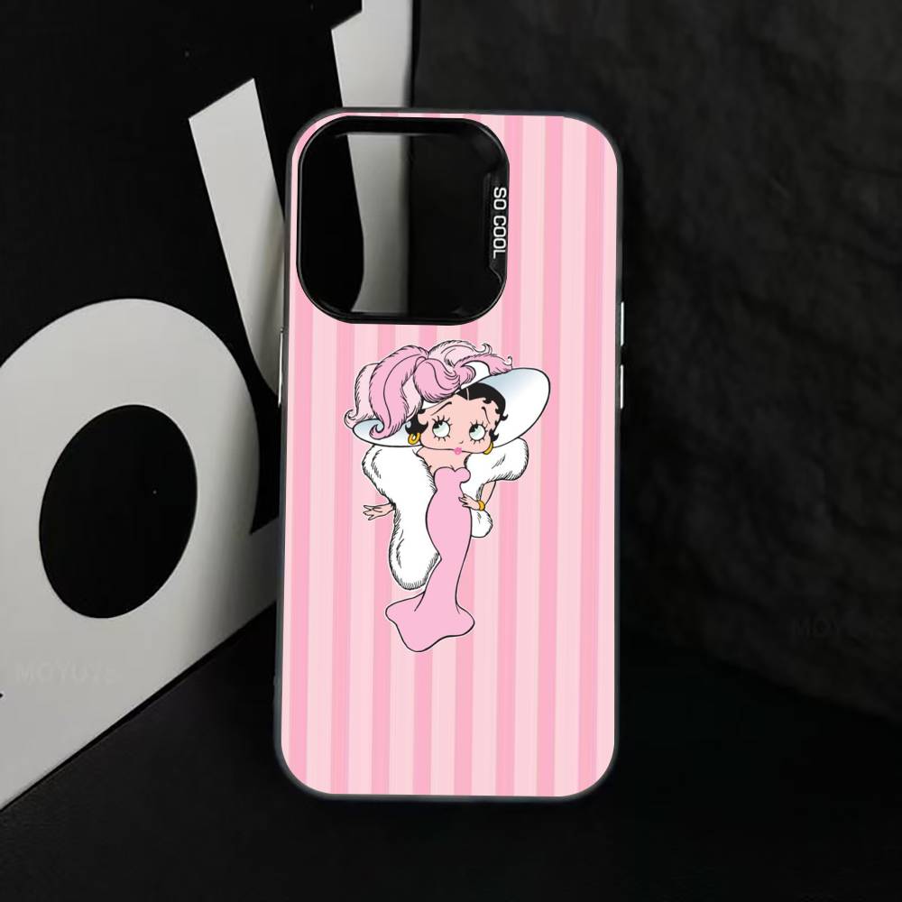 Be-Tty Boo-P Phone Case For iPhone 17,16,15,14,13,12,11 Plus,Pro Max,XS,Colorful Silver Phone case Funda Cover