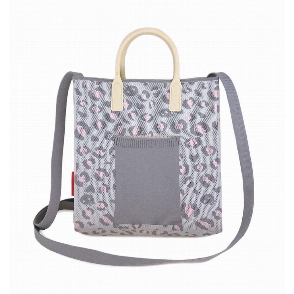 8379 Silicone Knit Cute Tote Bag Shoulder Bag for Women IP Square Silicone Handle [Rootote] 2-Way Sanrio-A (02 Kuromi)