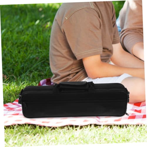 Offigam Flute Bag with Shoulder Strap, Compact Waterproof Carrying Case for Protecting Your Instrument, 39x10.5x7cm (Black)