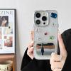 Iphone16 Transparent Glitter Mirror Mobile Phone Case Is Suitable For Apple 17 Rhinestone 15 Light Luxury 13 Makeup Mirror Gem Soft