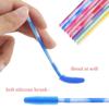 50Pcs Disposable Eyelash Brushes Makeup Tools Silicone Eyelash Makeup Brush Microbrush Rainbow Color Mascara Wand Applicator
