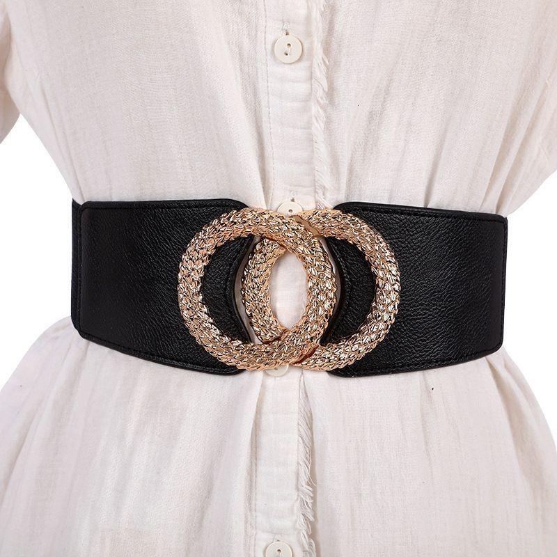 Stylish And Comfortable Black Elastic Waist Belt For Women Ideal For Dressy Casual Wear