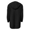 Women Hood Cardigan Large Size Sweater Pocket Single Breasted Long Sleeves Coat
