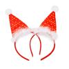 Trendy Christmas Headpiece Adorable Headband With Red Santa Hat Perfect For Kids And Pets Handmade With Love