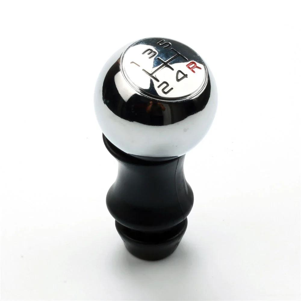 New chrome manual 5 speed car ABS shift knob for Peugeot 106 206 306 406 107 207 307 407 301 308 2008