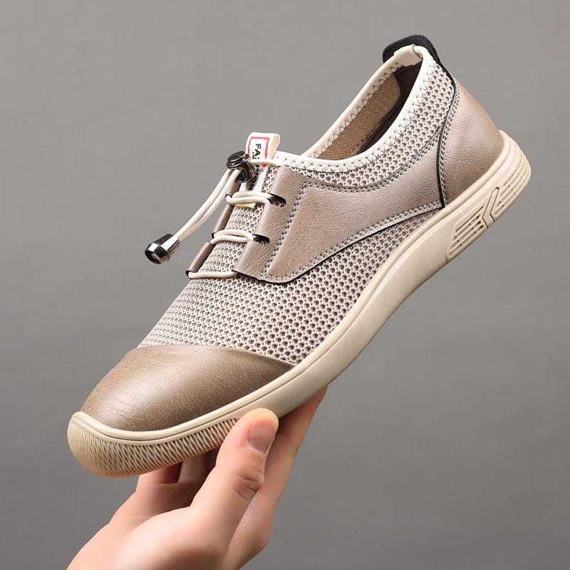 

Men s shoes summer new fly-woven mesh shoes men s breathable and lightweight thin one-pedal trendy sports and leisure shoes 44