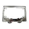 Motorrad Kunststoff Silber/Schwarz Nummernschild Rahmen Motorrad Nummernschild Halter Nummernschild Abdeckung für UNS