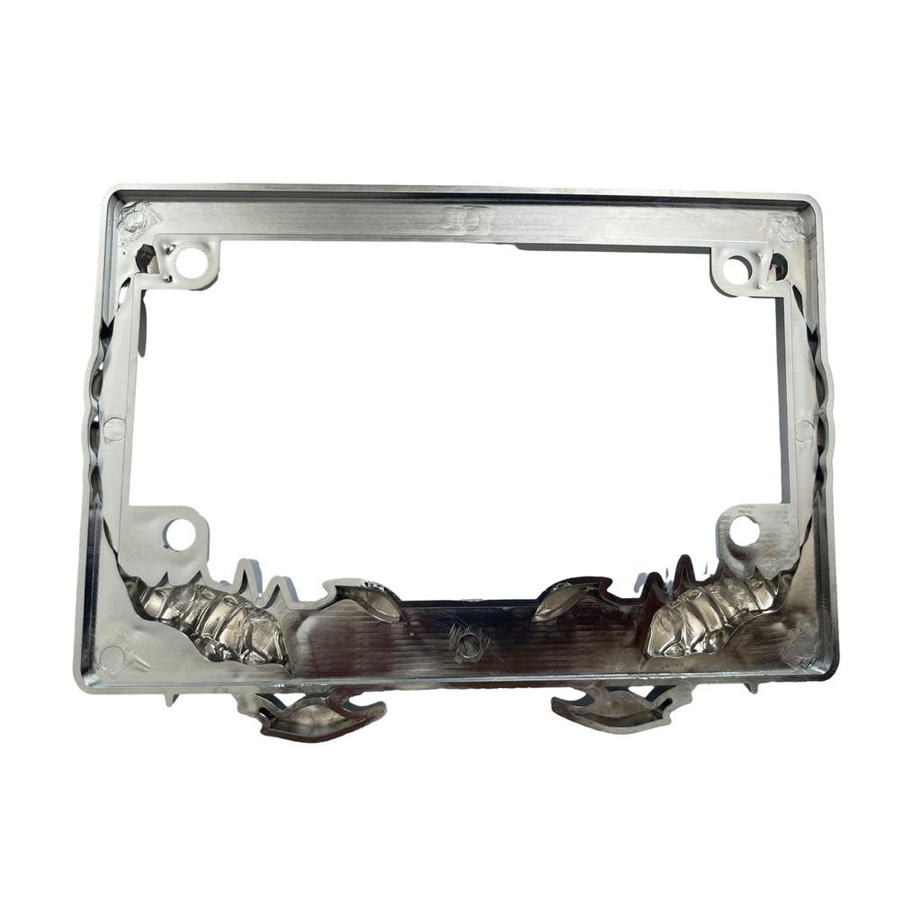 Motorrad Kunststoff Silber/Schwarz Nummernschild Rahmen Motorrad Nummernschild Halter Nummernschild Abdeckung für UNS