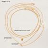 3Pcs/Set MultiLayer Round Disco Coin Chain Necklace for Women Simple Gold Color Pendant Necklaces Set Trendy Party Jewelry Gifts