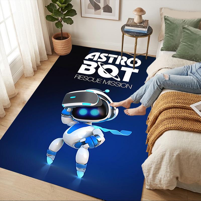 Astro Bot Wohnzimmer Rutschfester Bereichsteppich Weicher Teppich für Schlafzimmer Spielzimmer Sofabereich Büro Heimdekoration Fußmatte Weihnachtsgeschenk C9261086