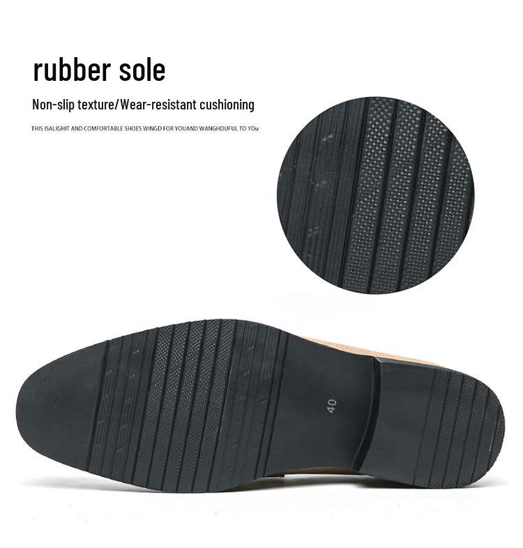 Men's Plus Size Matte Leather Tassel Loafers: Pointed Toe Business Casual Dress Shoes