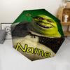 Custom Name Shrek Theme Automatic Umbrella, Lightweight & Portable, 8 Rib, Perfect for Outdoor Travel, Birthdays, Christmas, Gifts.