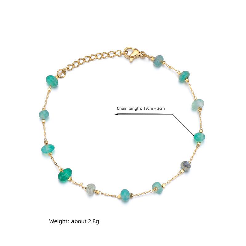 Colorful Exotic Style Stainless Steel Bracelet with Black Beads - Trendy Jewelry for Girlfriends
