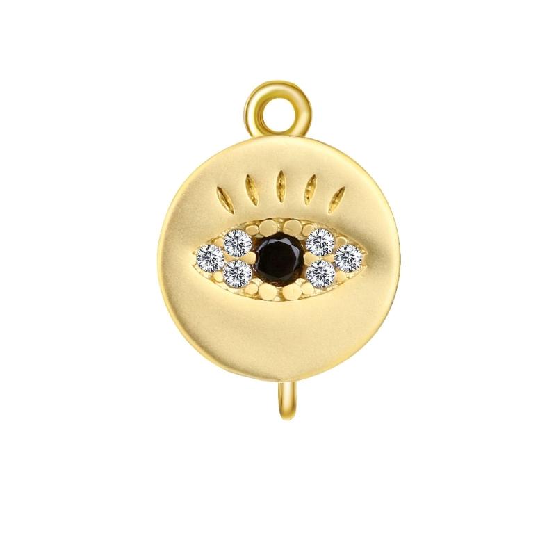 

Подвеска-ожерелье и браслет с цирконием «Сглаз» для женщин, аксессуары для ювелирных изделий ручной работы, материалы для изготовления брелоков