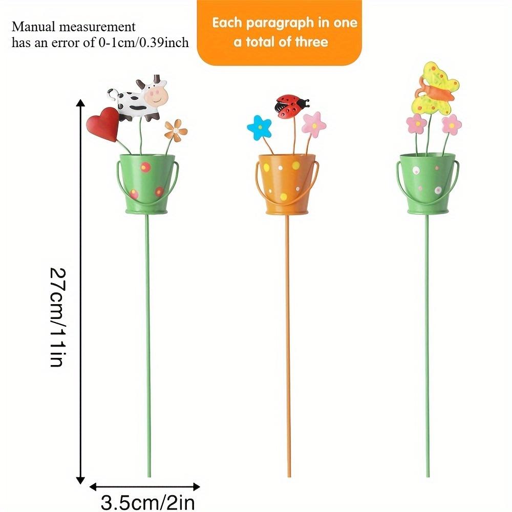 1pc Butterfly Garden Stakes Colorful Metal Ornaments for Outdoor Decor, Patio & Lawn Flower Pot Accents
