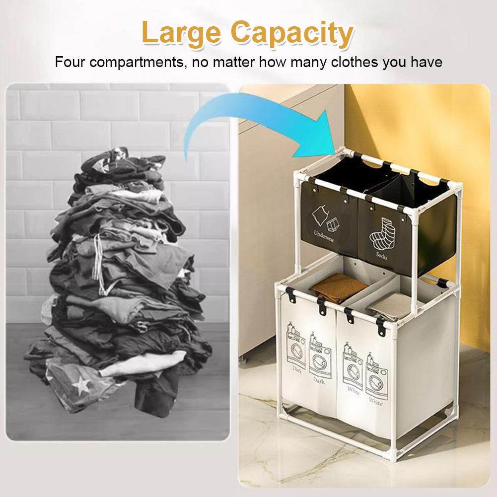 Laundry Sorter Basket Laundry Storage Hamper Large Capacity Laundry Sorter Organizer Clothing Sorting Basket for Laundry Room
