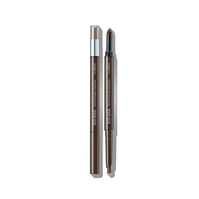 The Saem - Eco Soul Pencil & Powder Dual Brow - 4 Colors #01 Natural Brown