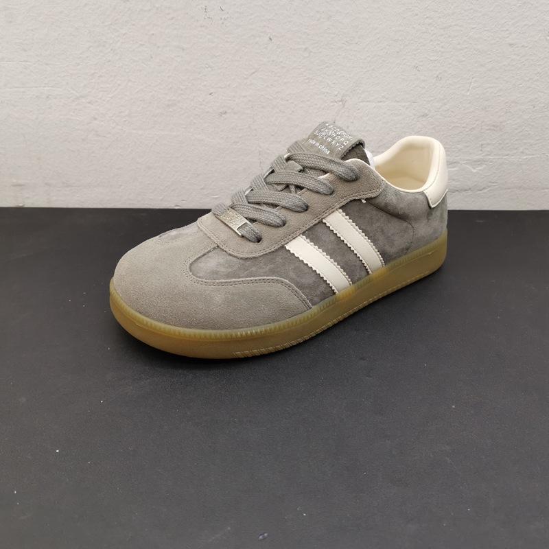 Leather Women's Spring Models Breathable Flat Bottom Lace-up Color Matching Casual Board Shoes Single Shoes Women's Tide