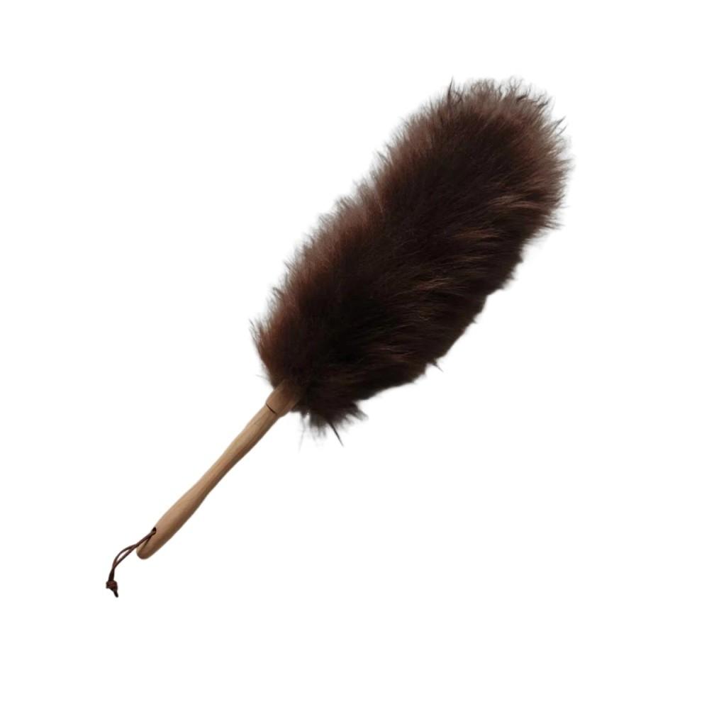 Daily Use Washable Wool Duster Soft Brush Long Handle Dust Duster Lightweight Anti Static Wool Dust Collector Household Cleaning