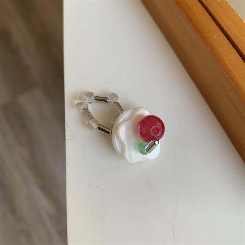 Multi-Element ~ Retro Beaded Ring Women's Trend Index Finger Ring Elastic Folded Ring Casual Jewelry Accessories