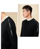 Autumn Men's Slim Fit Crew Neck Knit Sweater with Letter Ribbon Detailing