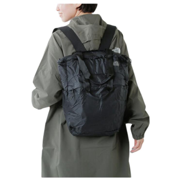 The North Face 18L Logo Zipper Tote Backpack Outdoor Bag Unisex Backpack Black NM32359K